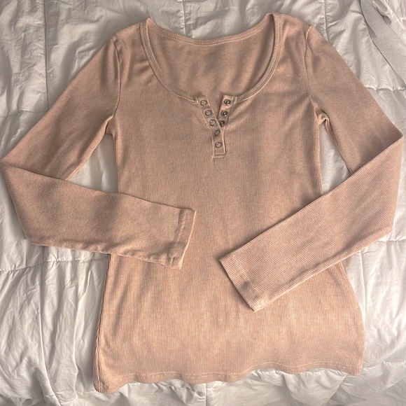 Brand new long sleeve snap button Henley - Picture 1 of 3